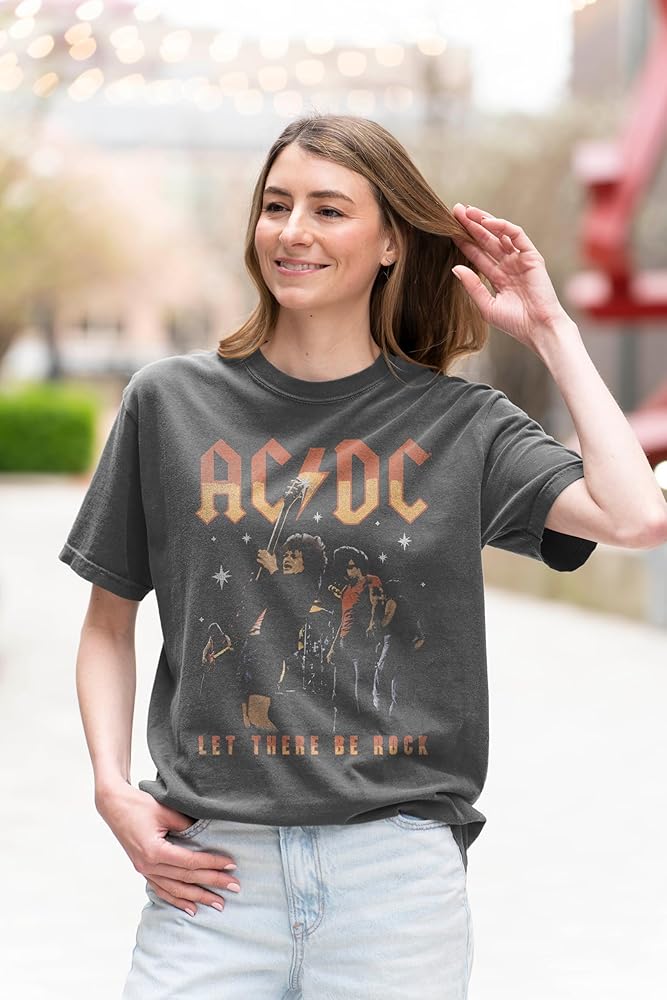Premium Collection ACDC Let There Be Rock Front & Back Print Adult